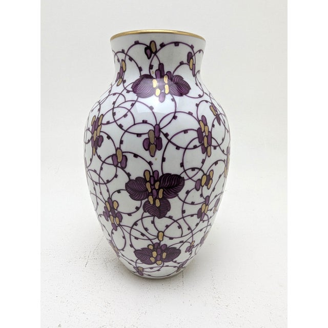 Gold Antique Art Nouveau Vase by Adelbert Niemeyer for KPM Nymphenburg, Germany, 1906 For Sale - Image 8 of 9
