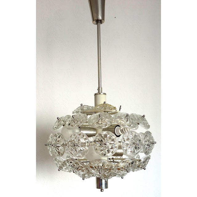 Vintage Sputnik Dandelion Chandelier from Veb Deutsche Werkstätten Hellerau, 1960s For Sale - Image 4 of 12