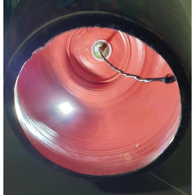 French Hand-Turned Glazed Ceramic Vase Table Lamps, Set of 2 For Sale - Image 12 of 16