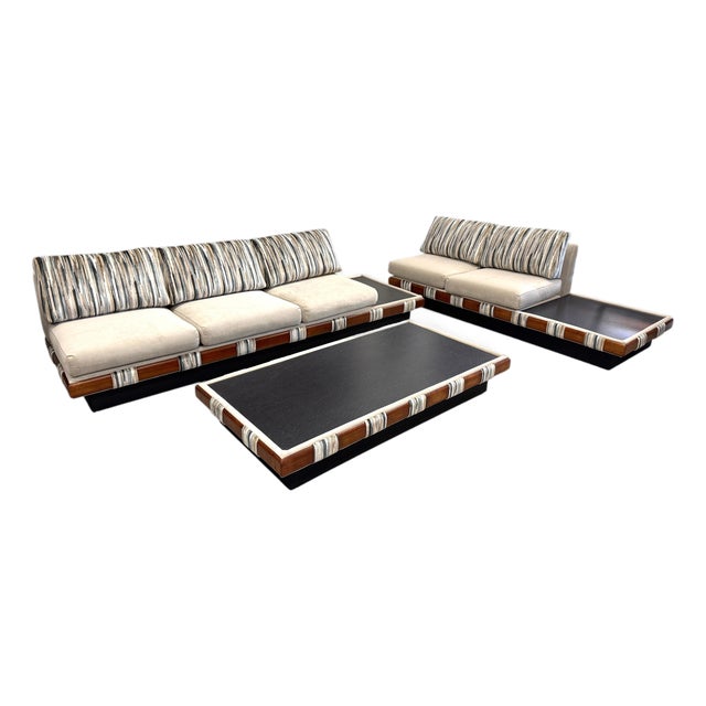 1960’s Adrian Pearsall Sectional Sofa Set with Matching Cocktail Table For Sale