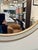 Modern Modern Gray Cerused Oak and Satin Brass Wall Mirror For Sale - Image 3 of 3
