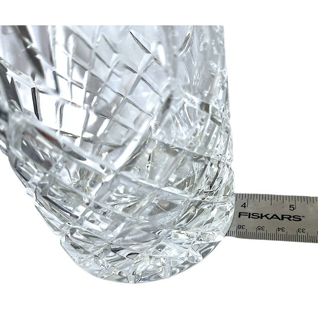 Transparent 1990s Heavy Cut Glass Bedside Water Carafe & Tumbler Set in the Style of Ralph Lauren For Sale - Image 8 of 8