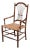 Unique Vintage French Country Oak Rush Seat Arm Chair W Unique Arm Rests For Sale