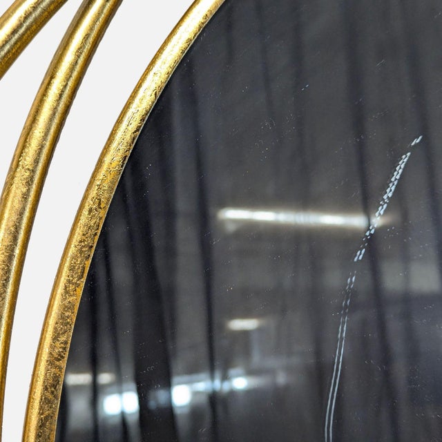 Modern Uma Gold Metal Room Wall Mirror With Overlapping Circles For Sale - Image 3 of 5