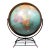Vintage Mid-Century Replogle 12" World Globe on Atomic Wire Stand c.1950–1960 For Sale