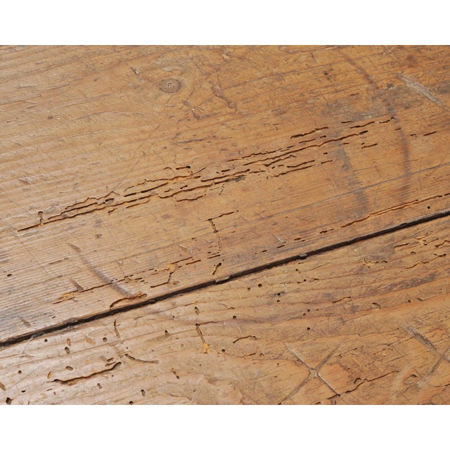 Rustic Country French Provincial Pine Farmhouse Dining Table For Sale - Image 15 of 18
