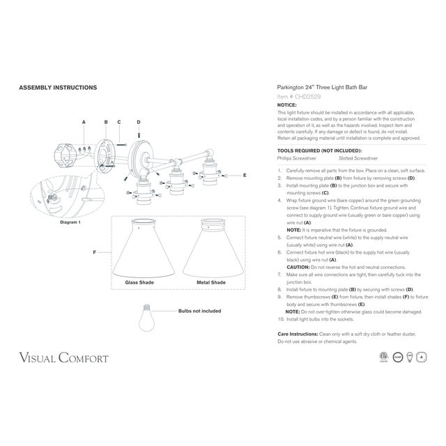 Visual Comfort Chapman & Myers for Visual Comfort Signature Parkington 24" Three Light Bath Bar in Antique-Burnished Brass with White Glass For Sale - Image 4 of 4