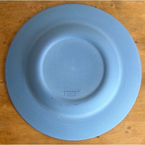 Blue Set of 5 Distinct Vintage Wedgwood Jasperware Blue and Green 4 1/2” Diameter Plates For Sale - Image 8 of 12