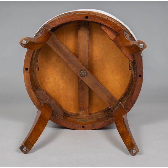 Early 19th Century French Charles X Walnut Swivel Desk Chair For Sale - Image 10 of 10