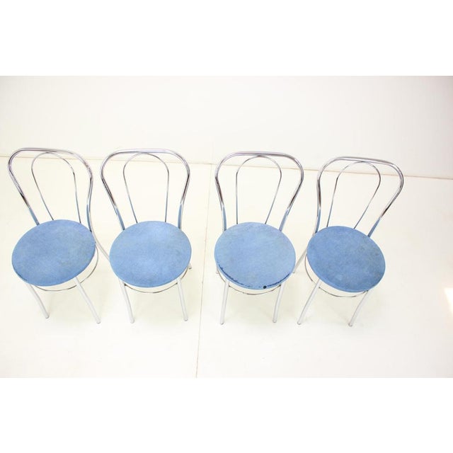 1980s Chrome Dining Chairs, Italy, 1980s, Set of 4 For Sale - Image 5 of 10