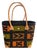 Sewn & Embroidered Large Raffia /Leather Tote Bag Madagascar For Sale