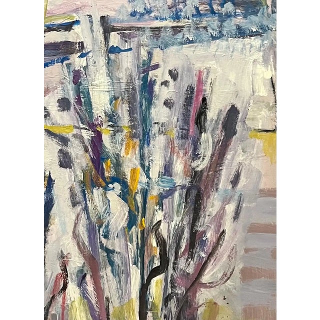 Jean Krille, Landscape 151, 1986, Oil on Masonite For Sale - Image 6 of 8