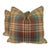 Wells Abbott "Balantrae Plaid" in Lichen 22" Pillows-a Pair For Sale