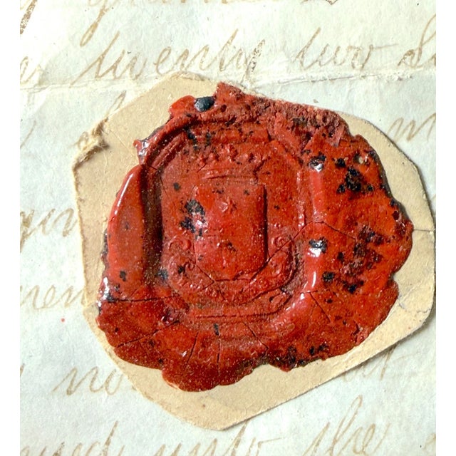 19th Century 9 Antique 19th Century Heraldic Family Crest Armorial Wax Seal From Sweden For Sale - Image 5 of 12