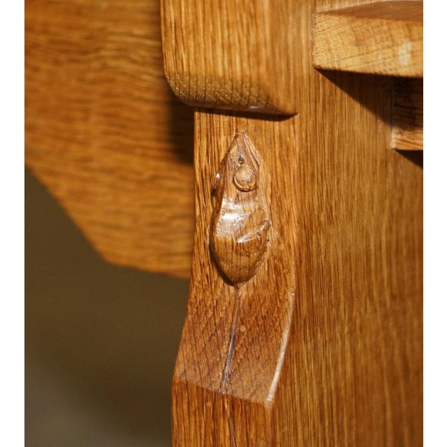 Set of Vintage Adzed Dining Room Benches by Robert Mouseman Thompson, 1960s For Sale - Image 6 of 18