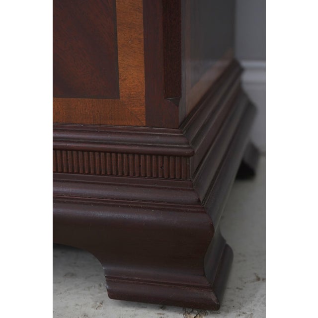 Seth Thomas Inlaid Mahogany 170th Anniversary Grandfather Clock For Sale - Image 9 of 18