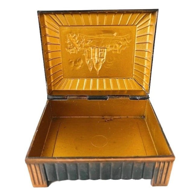 Art Deco Jewelry Box with Copper, 1920s For Sale - Image 3 of 5