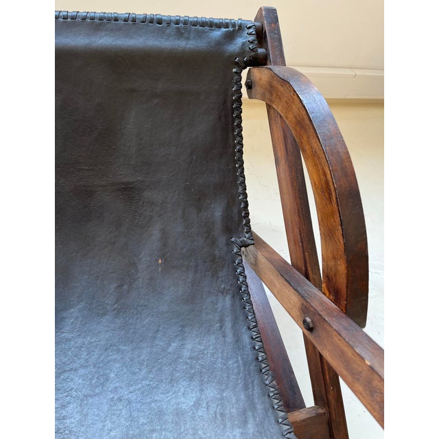 Vintage Leather Sling Chair, 1980s For Sale - Image 10 of 15