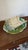 Ceramic Antique Majolica Asparagus Server Set, Ceramic Drainer & Platter, French Country Kitchen, Green Glaze Serving Dish For Sale - Image 7 of 11
