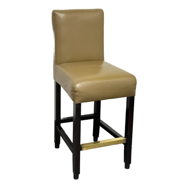 Palecek X Holly Hunt Hudson Leather Counter Stool For Sale