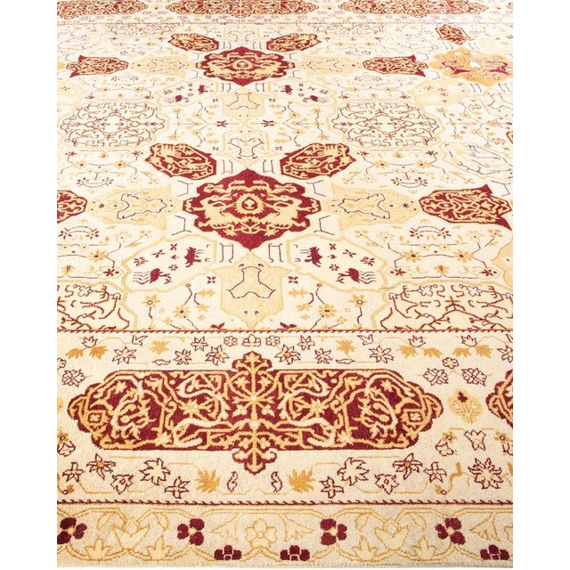Solo Rugs Eclectic, One-of-a-Kind Hand-Knotted Area Rug in Ivory, 9' 0" x 11' 7" For Sale - Image 4 of 8