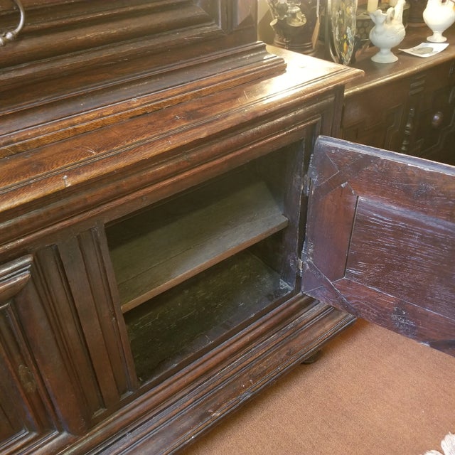 17th Century Continental Carved Oak Cabinet For Sale - Image 12 of 13