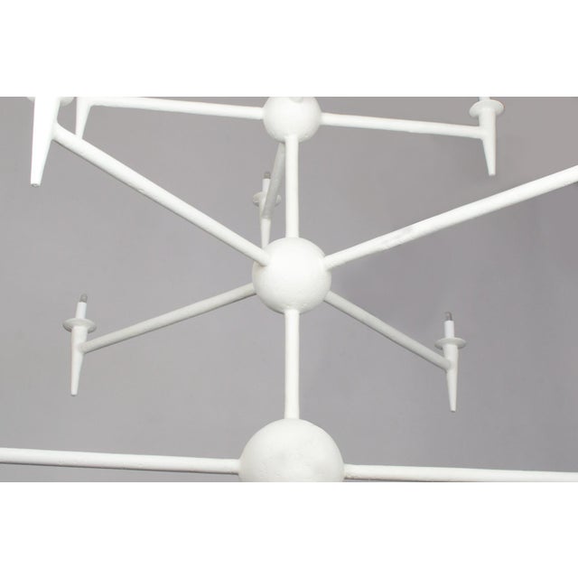 Bourgeois Boheme Atelier 12 Arm Plaster of Paris Chandelier, Avron Chandelier For Sale In Los Angeles - Image 6 of 10