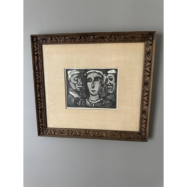 Portraiture Vintage Georges Rouault “Les Visages” 1932 Signed Framed Lithograph For Sale - Image 3 of 13