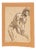 Evelyne Luez, Depicting a Rugby Player in Action, Watercolor on Crumpled Paper For Sale