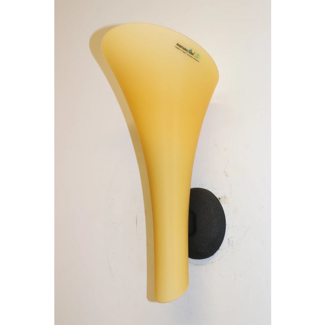 Mid-Century Modern Mid-Century Modern Murano Due Amber Glass Wall Lamp For Sale - Image 3 of 9