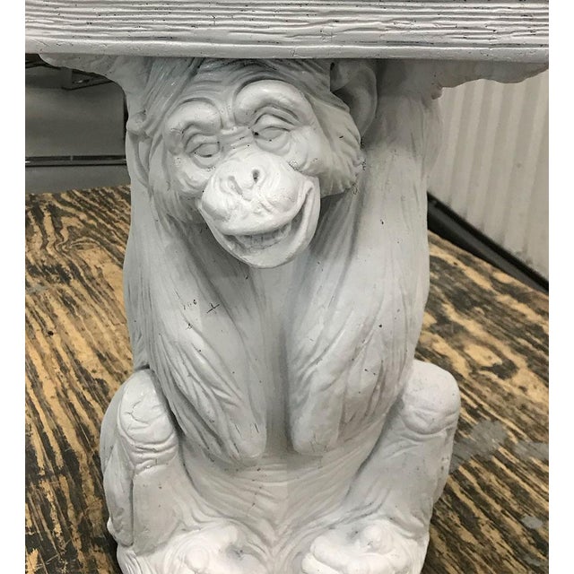 1970s Vintage Plaster Monkey Table For Sale - Image 5 of 10