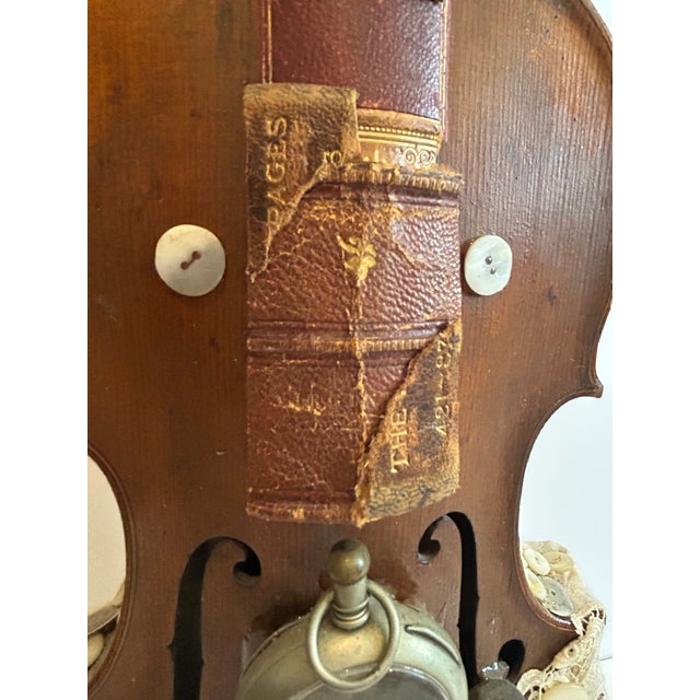 2020s Mixed Media Violin Wall Sculpture Titled Baby For Sale - Image 5 of 8