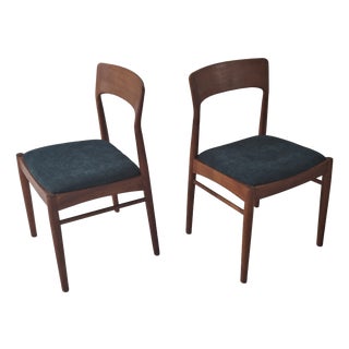 Vintage Teak Dining Chairs by Henning Kjærnulf for KS Møbler, Denmark, 1960s, Set of 2 For Sale