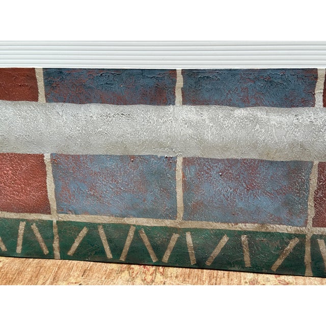 Brick Red Windsor Art Galaxi Colorblock Abstract Print For Sale - Image 8 of 11