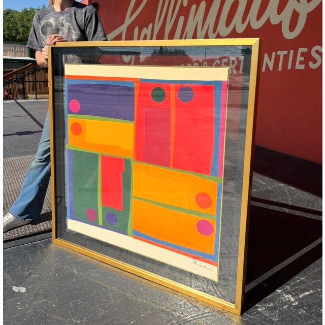 Wood Framed Mercedes Pardo Silk Print For Sale - Image 7 of 10