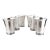 Antique Set of 6 Georg Jensen Sterling Silver 'Pyramid' Cocktail Cups No. 600 A For Sale