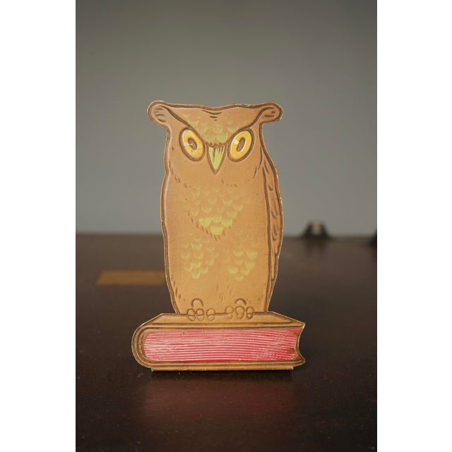 Orange Bauhaus Owl Bookend by Marianne Brandt for Ruppel Werke, 1930 For Sale - Image 8 of 8