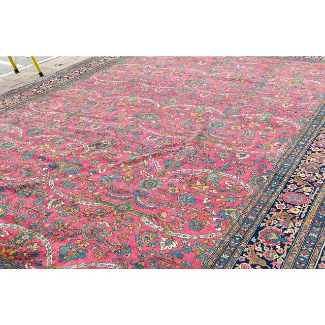 Antique Persian Mohajeran Sarouk Carpet For Sale - Image 11 of 12