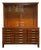 Large Antique Pine Two-Piece Stationery / Apothecary Mercantile Display Store Cabinet For Sale