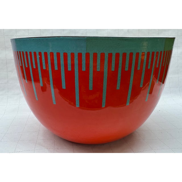 Mid-Century Modern Mid Century Modern Anuszkiewics Op Art Enameled Bowl For Sale - Image 3 of 6