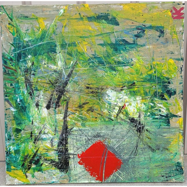 Modern art is wonderful for updating any decor! This is a large scale modern abstract signed oil painting completed by...