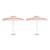 Coral Sands 9' Patio Umbrella, Pink and Cream, Set of 2 For Sale