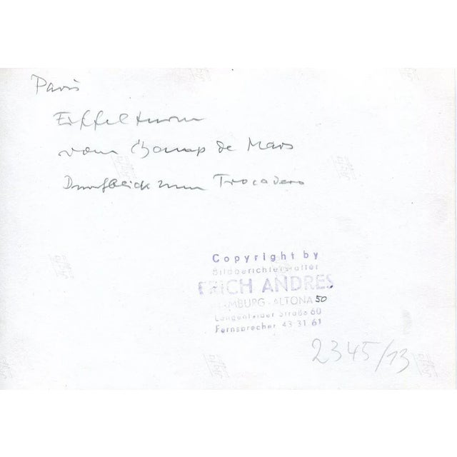 Eiffel Tower, Paris, 1955 For Sale - Image 4 of 5