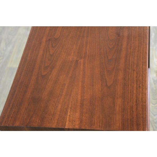 Wood 1960s Refinished Walnut Nightstands by Red Lion - a Pair For Sale - Image 7 of 9