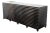 Barbara Barry for Baker Modern Fluted Black Lacquered Sideboard Credenza For Sale