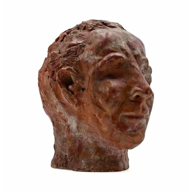 Sirio Pellegrini, Portrait Sculpture, 1960s, Terracotta For Sale - Image 6 of 6