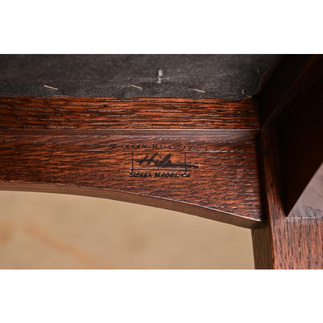 Gustav Stickley Mission Oak Arts & Crafts Bow Arm Reclining Morris Lounge Chair With Ottoman by Warren Hile Studio, Newly Refinished For Sale - Image 11 of 12