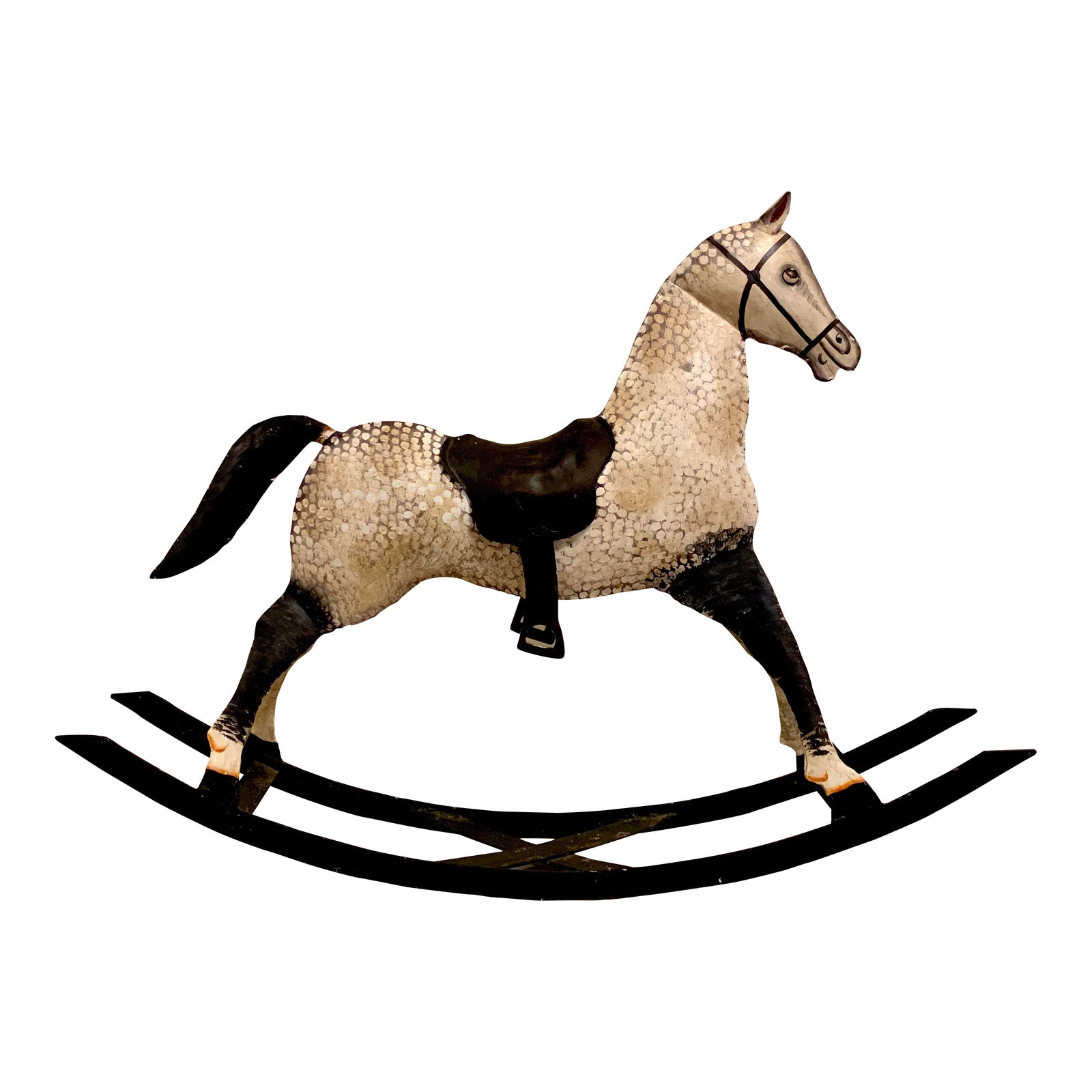 1960s Vintage Metal Rocking Horse for Decoration Chairish