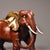 Metal Vintage Red Copper Gilt Elephant Sculpture - Asian Auspicious Statue With Inscriptions For Sale - Image 7 of 10