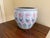 Chinoiserie Vintage Chinoiserie Blue, Pink & Green Floral Ceramic Fishbowl Planter For Sale - Image 3 of 10